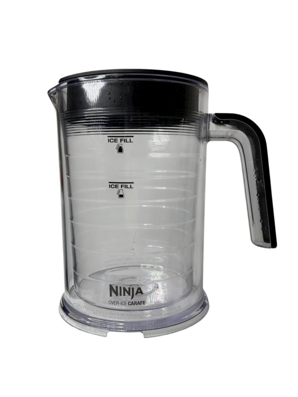 Ninja Over Ice Cream Maker Fill Carafe Pitcher Top Clear Black OEM
